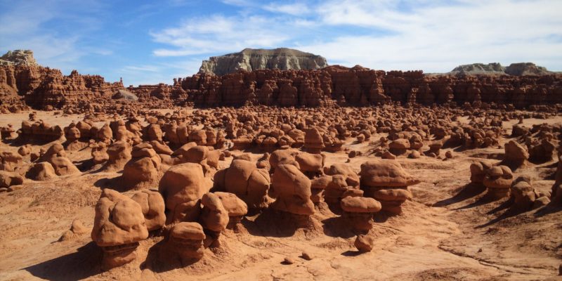 view of Goblin Valley State Park from picnic area