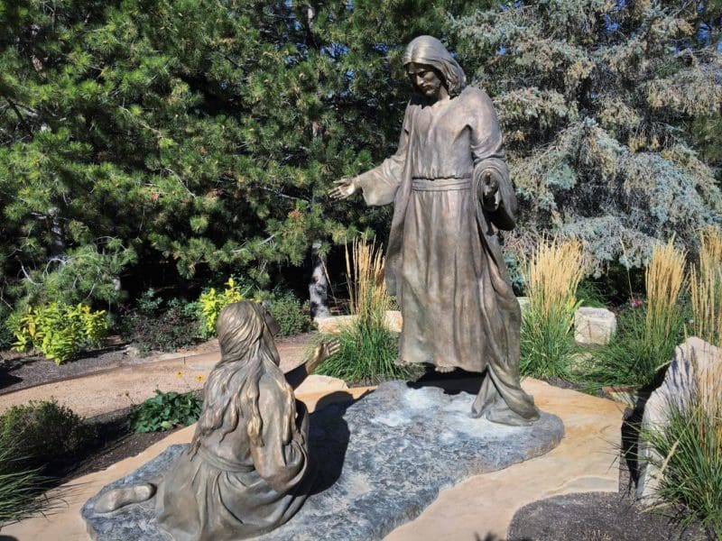 sculpture at Light the World Garden at Ashton Gardens, Thanksgiving Point, Lehi, Utah