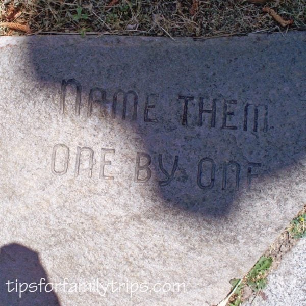 Engraved stone, Gilgal Garden