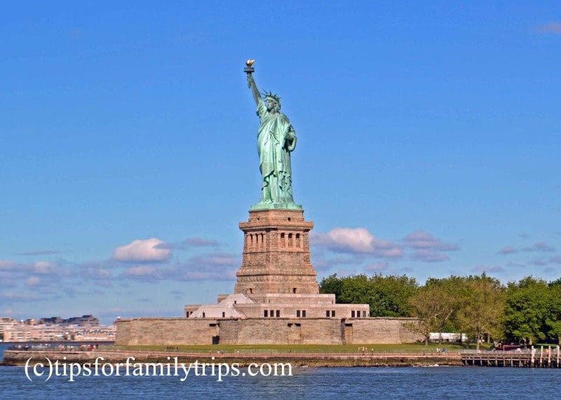 View of Liberty Island from Statue Cruises ferry - Tips for visiting the Statue of Liberty
