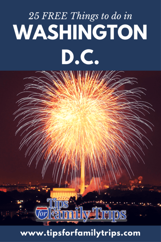 25 FREE things to do in Washington D.C. with kids | tipsforfamilytrips.com | travel | spring break | summer vacation | 4th of July | cherry blossom