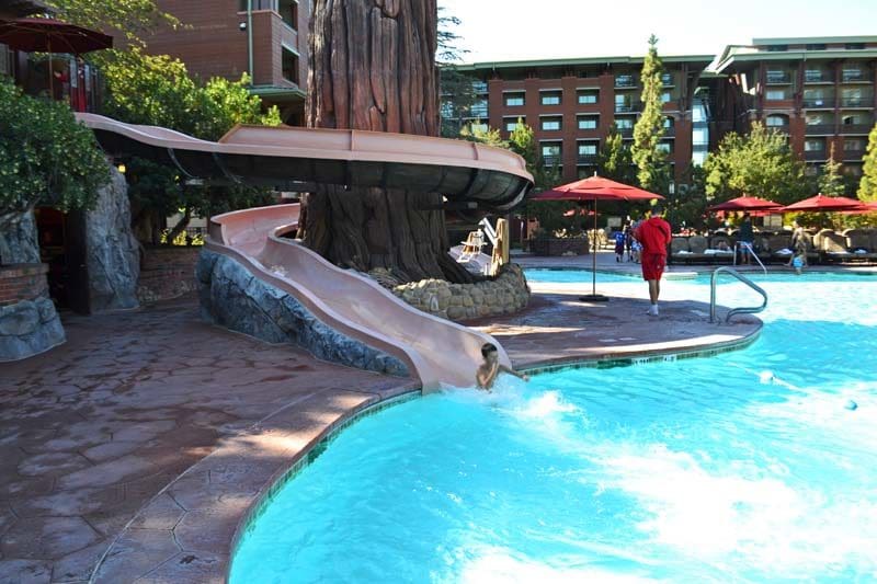 Pool and water slide at Disney's Grand Californian - Grand Californian Review