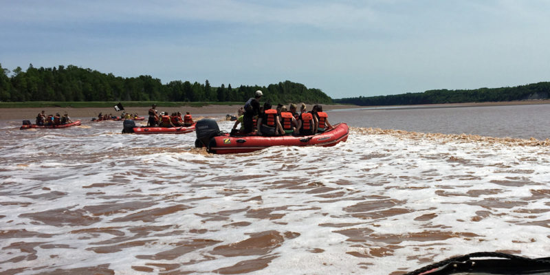 Tips for rafting the tidal bore in Nova Scotia, Canada. You have to see this to believe it! | tipsforfamilytrips.com | Bay of Fundy | Wild Waters Rafting | summer vacation | Truro | whitewater rafting | rafting with kids | adventure