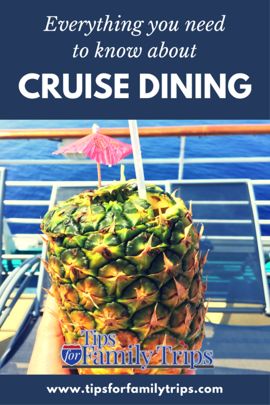 Everything you need to know about cruise ship dining. You have so many options! Find out what to expect and pick the best for your family | tipsforfamilytrips.com | cruise food | cruise tips | Royal Caribbean #ad | family vacation
