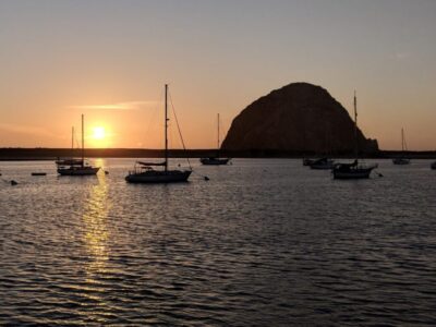 Morro Rock at sunset - things to do in Morro Bay