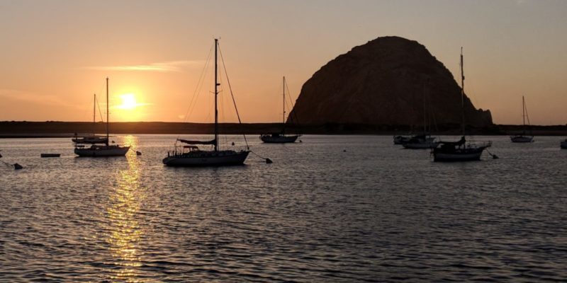 Morro Rock at sunset - things to do in Morro Bay