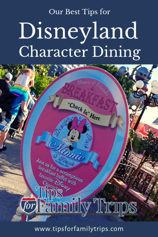 Minnie and Friends sign - Character Dining at Disneyland