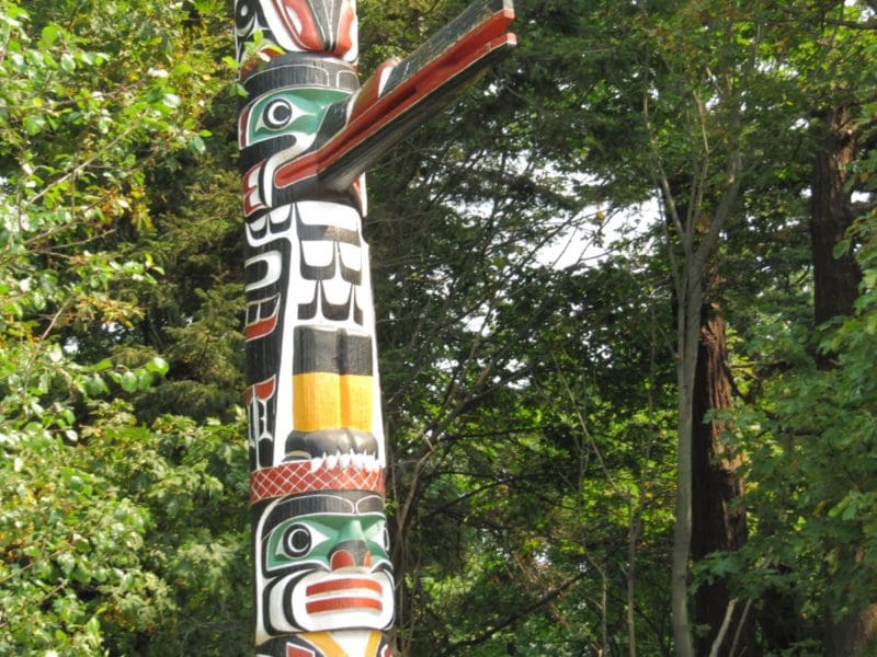 Totem pole in Beacon Hill Park, Victoria, British Columbia