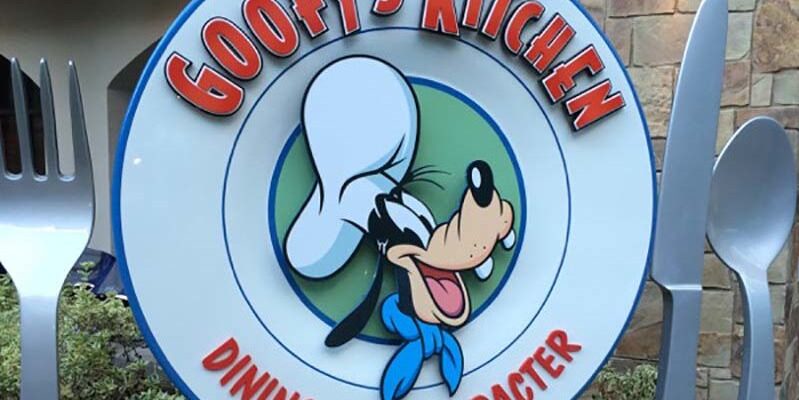 Entrance to Goofys Kitchen at Disneyland Hotel - Disneyland Character Dining