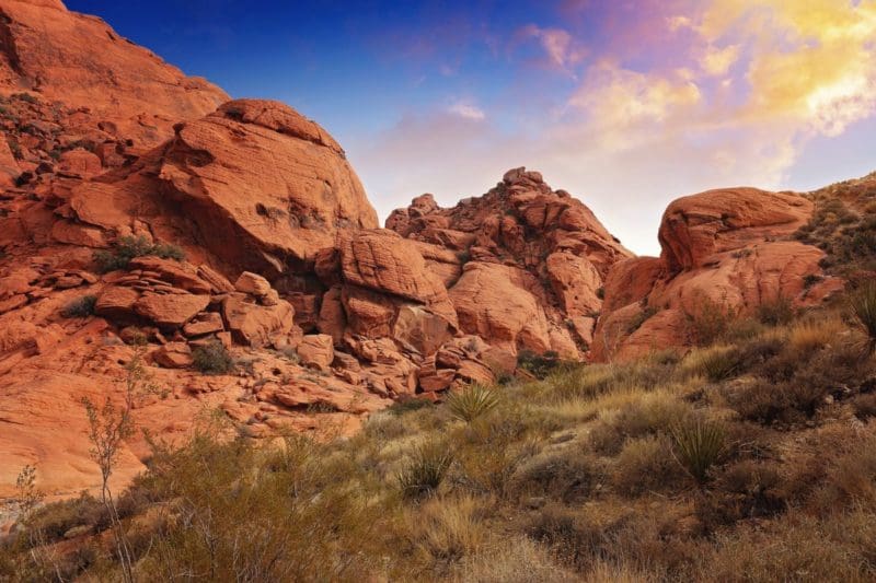 Red rocks near Las Vegas, Nevada. Photo credit: Pixabay. Family hotel in Las Vegas