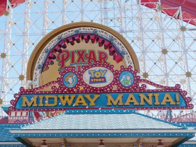 Toy Story Mania at Pixar Pier in Disneyland