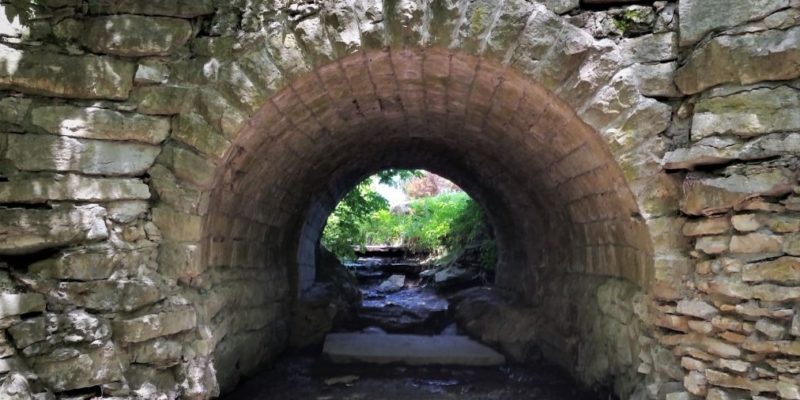 stone arch bridge in nauvoo, illinois