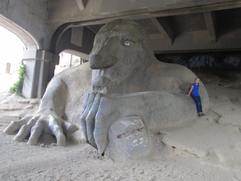 fremont troll - family activities in Seattle