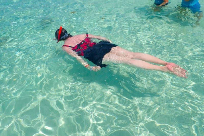 Snorkeling at Playa Norte on Isla Mujeres near Cancun, Mexico