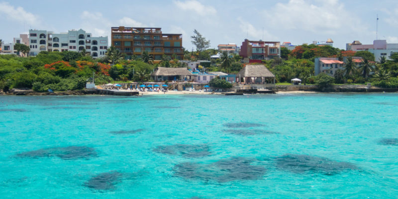 Along the coast of Isla Mujeres near Cancun