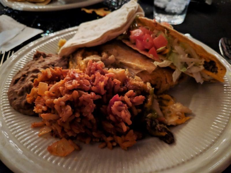 Green chile combo plate at historic Rancho Hotel in Gallup, New Mexico - Things to do in Gallup New Mexico