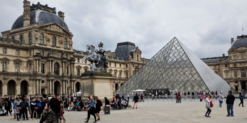 exterior at Louvre Museum