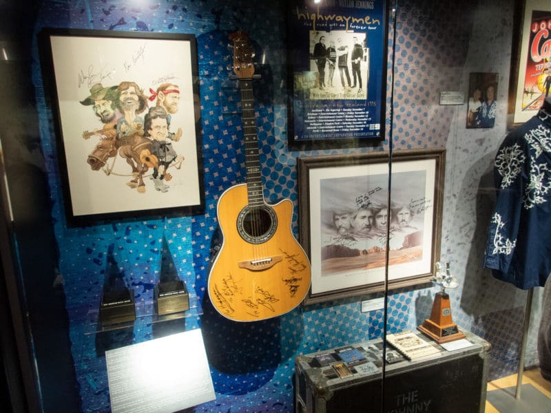 Country singers shown at the Johnny Cash Museum in Nashville