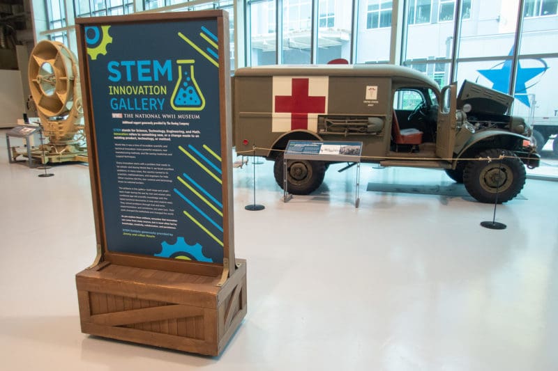The STEM Innovations Gallery at the World War II Museum in New Orleans