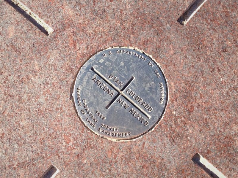 bronze marker - Tips for visiting Four Corners Monument