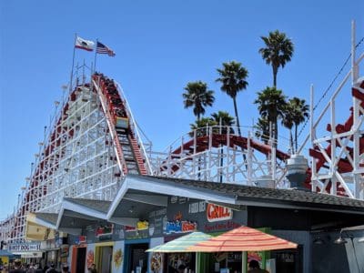 Giant Dipper roller coaster, Beach Boardwalk, Santa Cruz, California
