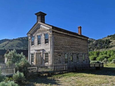 Exterior of school house and Masonry HallBannack Ghost Town in Montana
