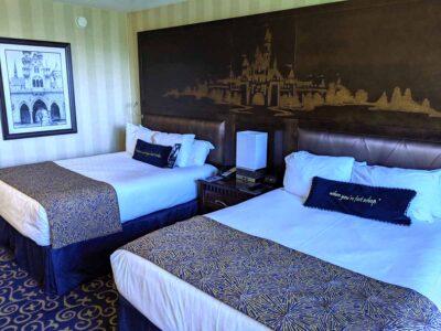 Beds in standard room at Disneyland Hotel - Disneyland Hotel Review