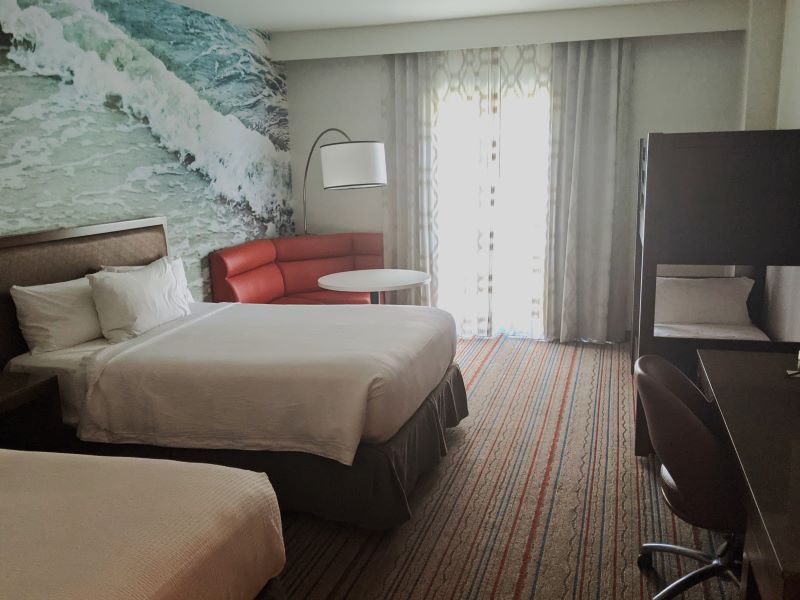 photo of guest room at Courtyard Marriott Theme Park Entrance near Disneyland - Tips for Family Trips