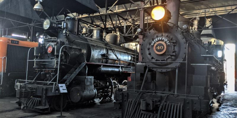 steam engines at Nevada Northern Railway in Ely, Nevada