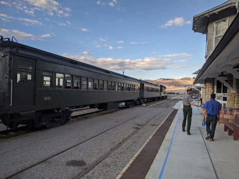 Nighttime Star Train at Nevada Northern Railway in Ely, Nevada