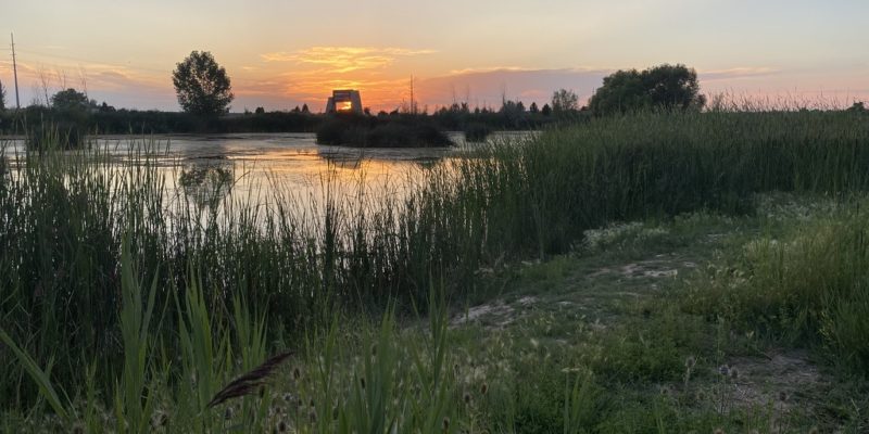 sunset at USU Botanical Center Kaysville Utah