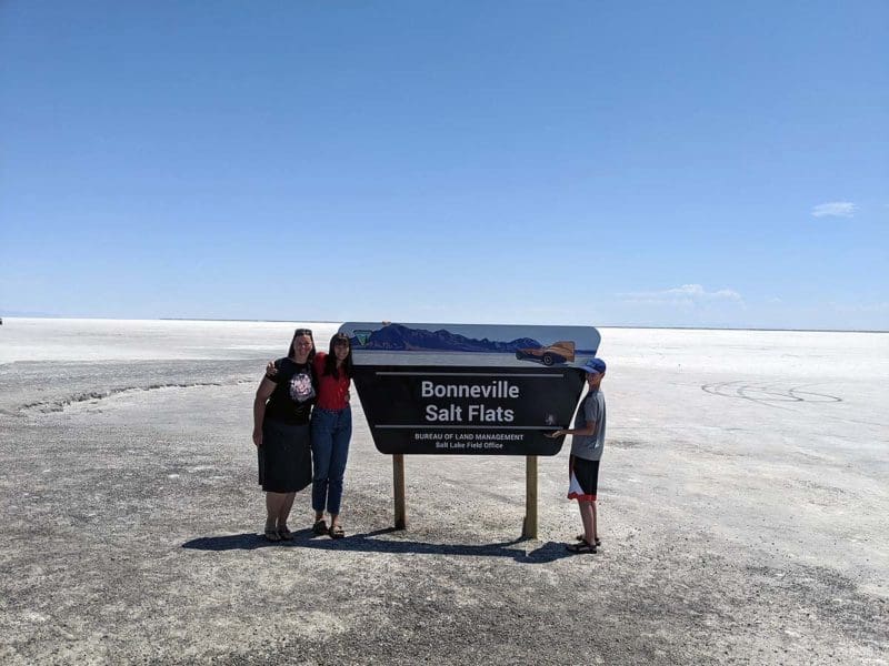 Bonneville Salt Flats sign in Utah