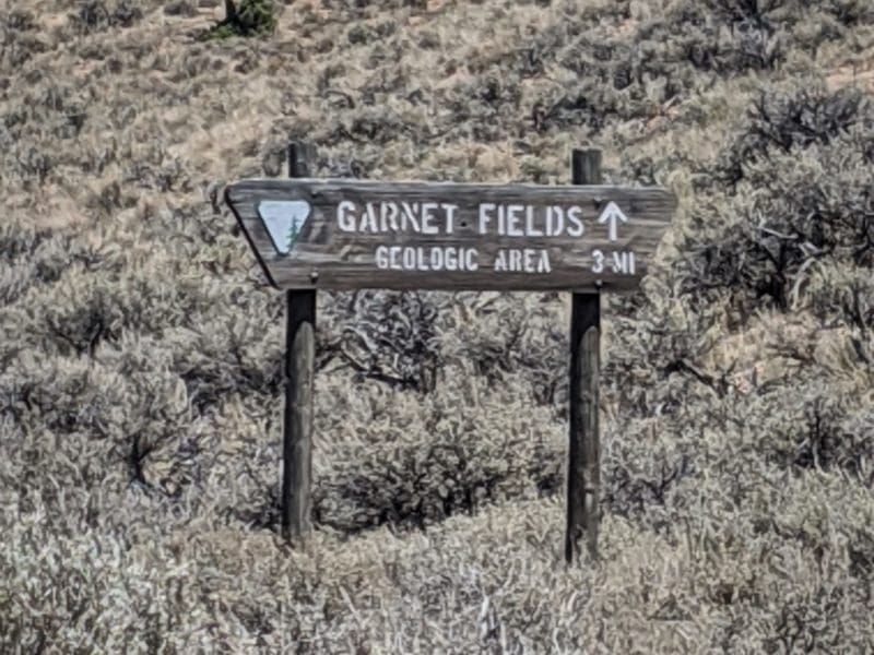 Sign to Garnet Hill in Ely, Nevada