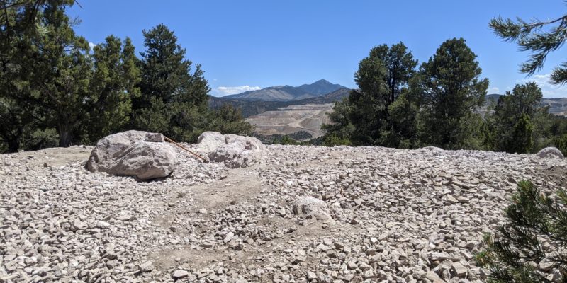 view of Ruth mine and Garnet Hill near Ely, Nevada